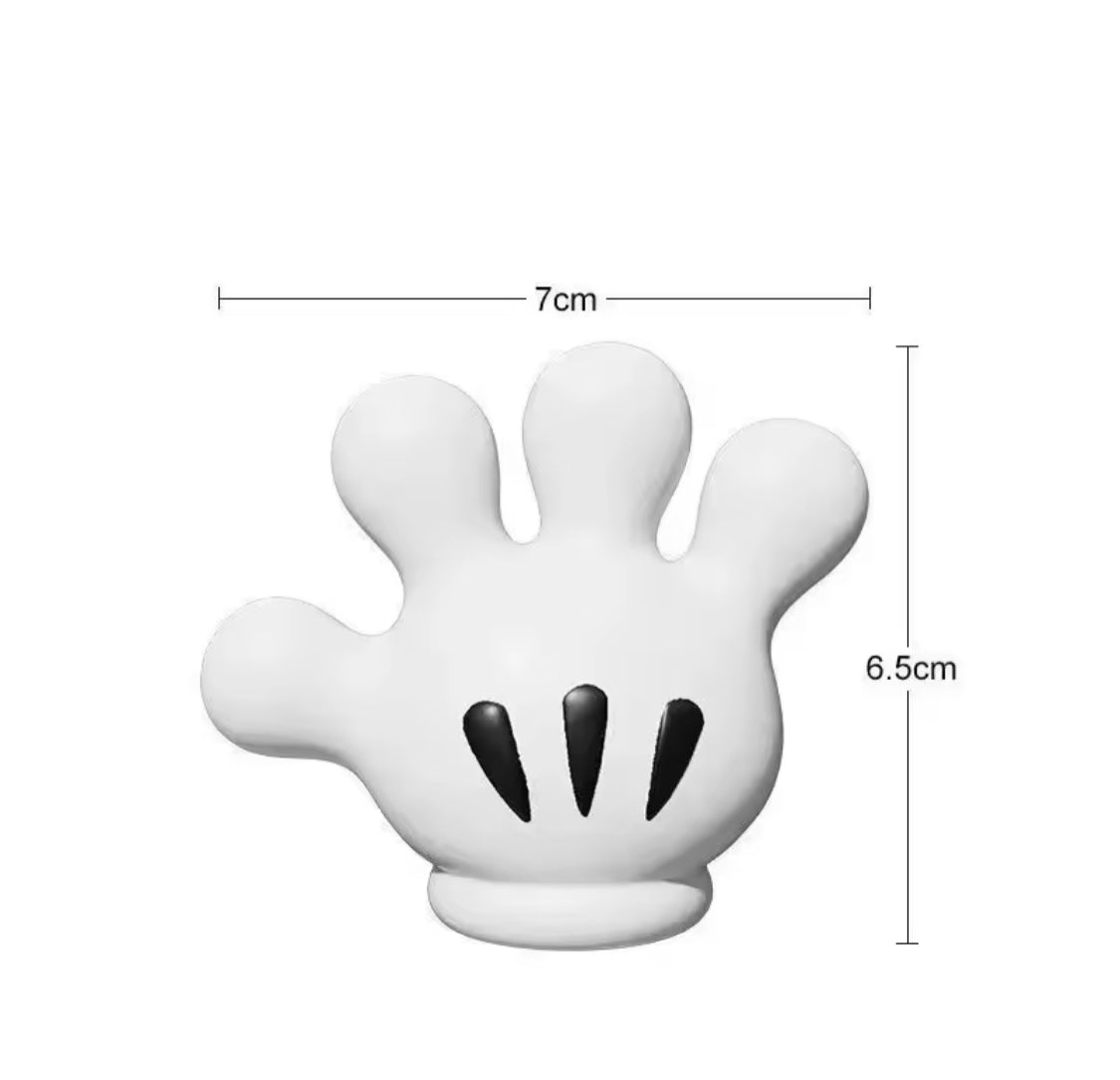Set Of 2 Mickey Palm Grip Toothbrush Holder, Creative Bathroom Toothbrush Rack, Palm Wall Mounted Cable Holder, Cartoon Hand Self Adhesive Cable Holder