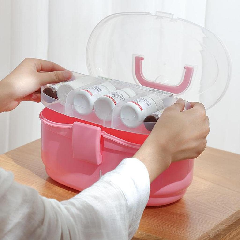 Double Layer Medicine Storage Container, First Aid Kit Medicine Storage Box, Multipurpose Medicine Holder