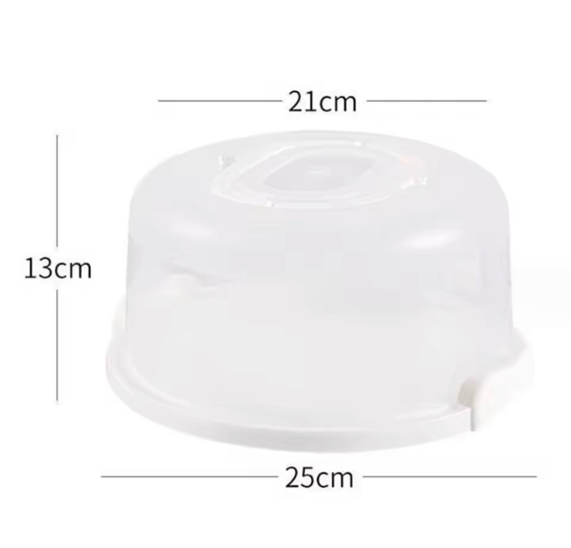 Transparent Airtight Round Cake Storage Box, Portable Muffins Dessert Carrier Box, Cake Carrier With Secure Locking Buckles