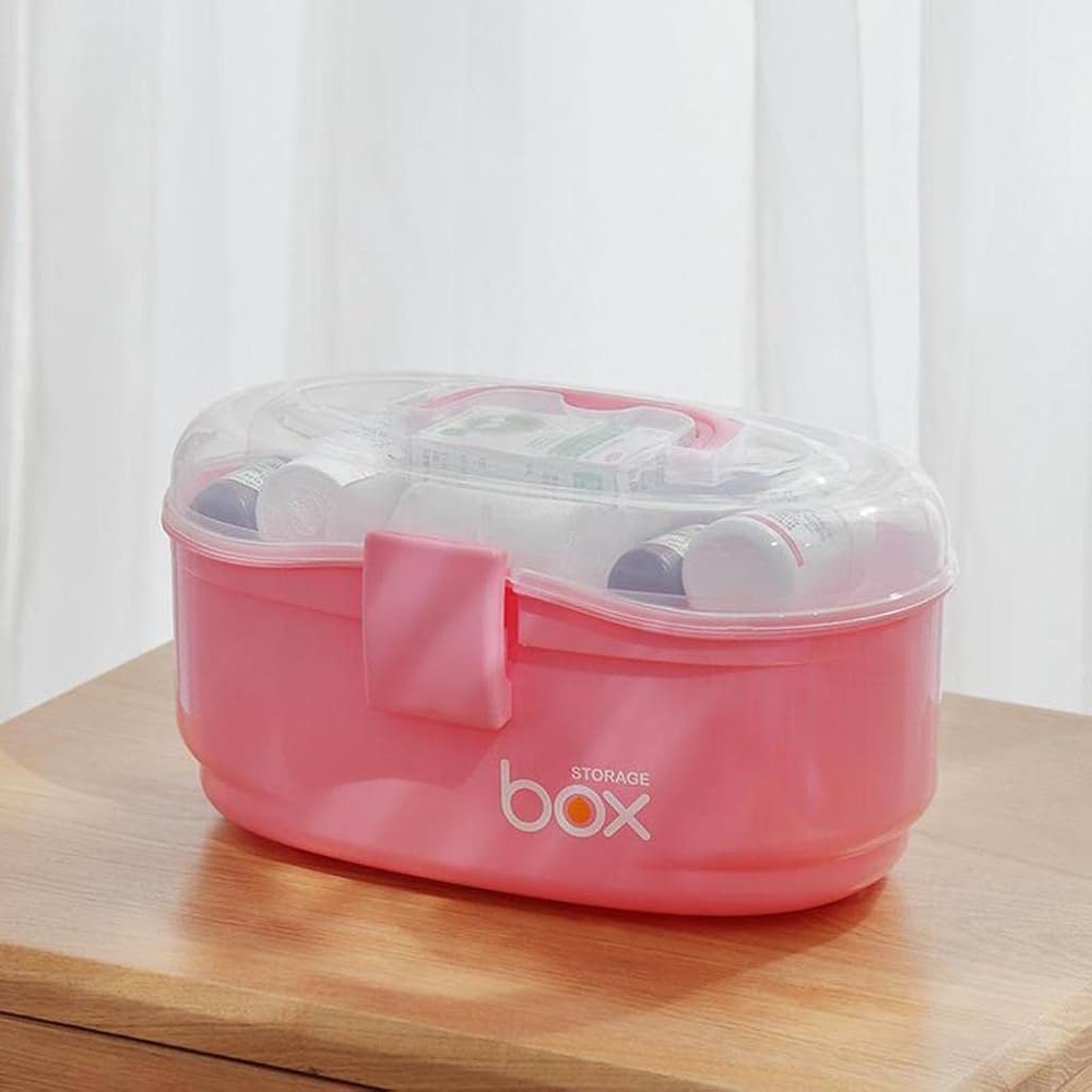 Double Layer Medicine Storage Container, First Aid Kit Medicine Storage Box, Multipurpose Medicine Holder