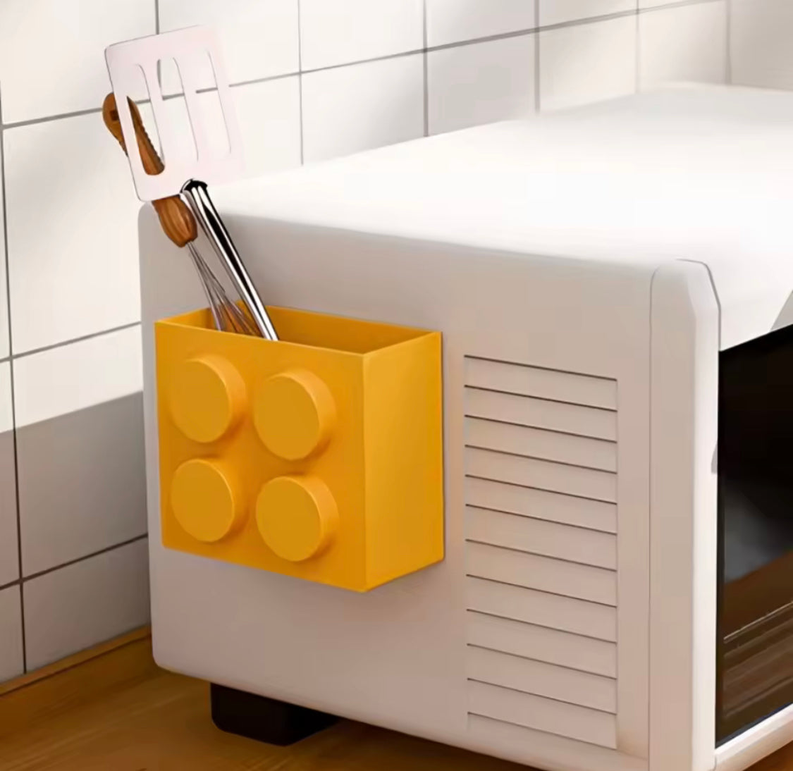 Wall Mounted Building Blocks Sticking Holder, Refrigerator Door Shelf Organizer,  Kitchen Fridge Accessories Organizer