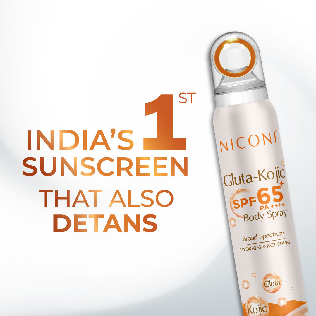 Niconi Gluta-Kojic SPF 65+ PA++++ Body Spray for Detanning