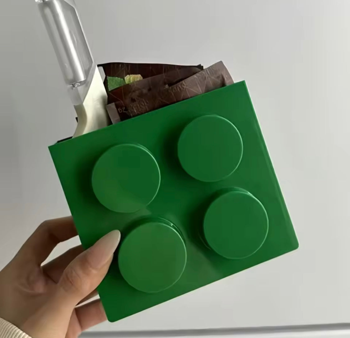 Wall Mounted Building Blocks Sticking Holder, Refrigerator Door Shelf Organizer,  Kitchen Fridge Accessories Organizer
