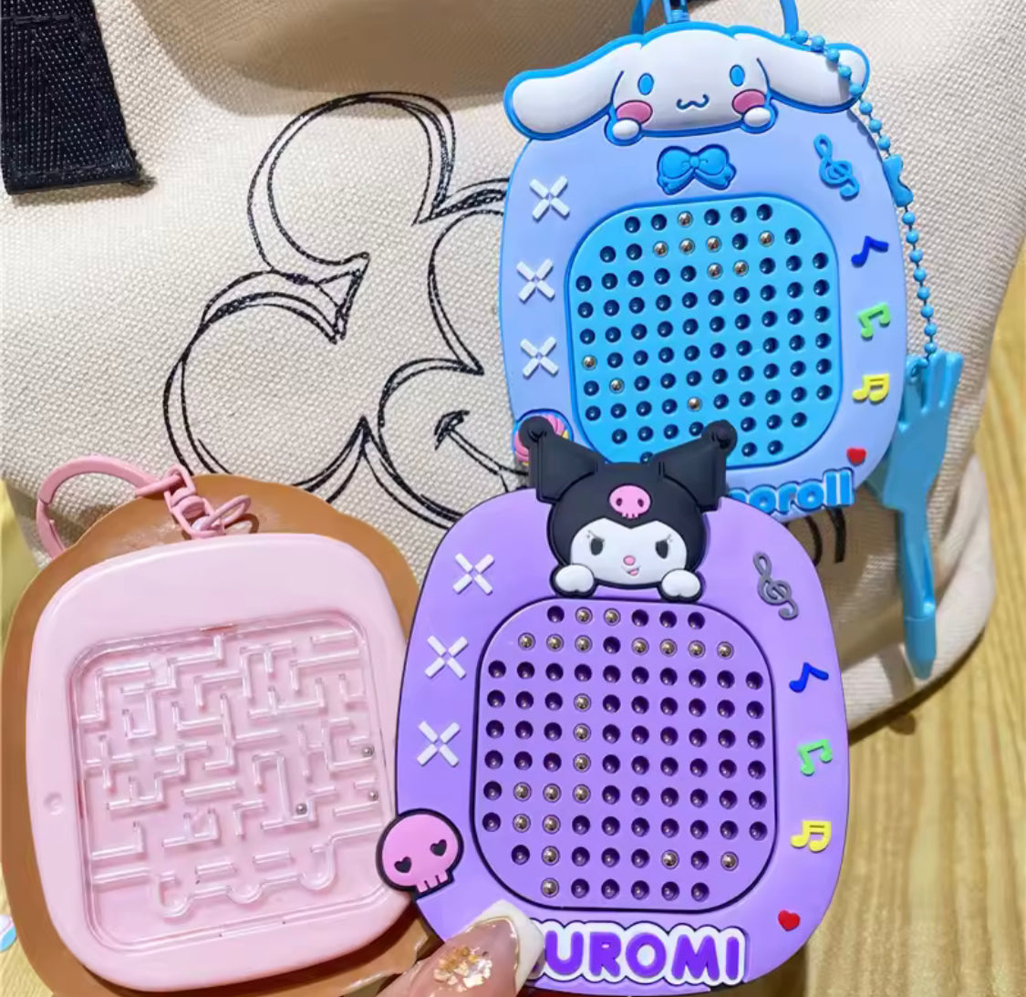 Magnetic Steel Pad Keychain, Kids Stress Relief Educational Toy, Portable Doodle Board