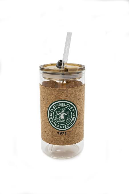 Reusable Starbucks Glass Coffee Tumbler, Double Wall Glass Coffee Tumbler,
Glass Travel Cup with Straw