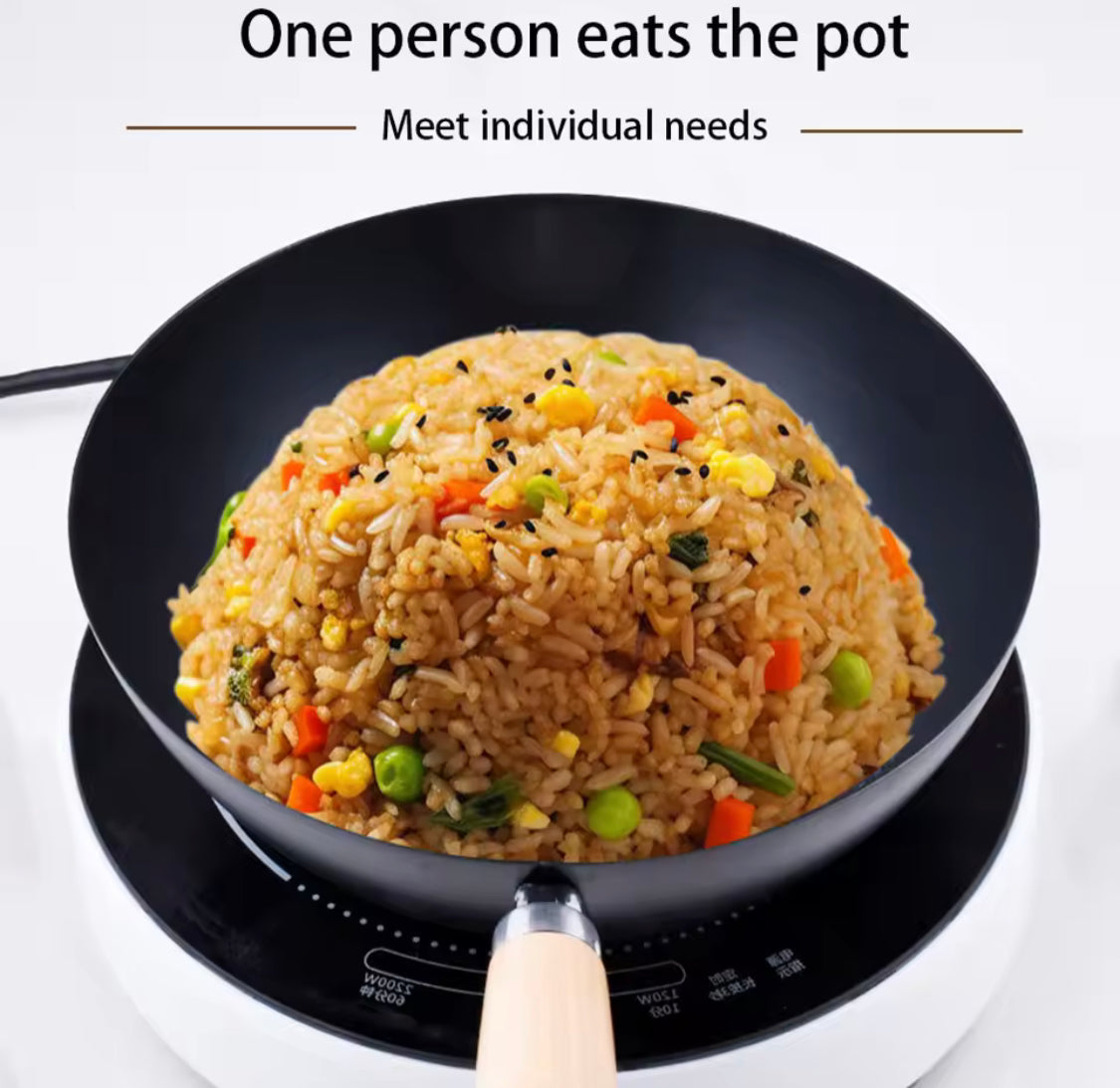 Non Stick Iron Frying Pan With Handle, Ramen Cooking Pot, Easy to Clean Cooking Pot, Kitchen Cookware Gadget
