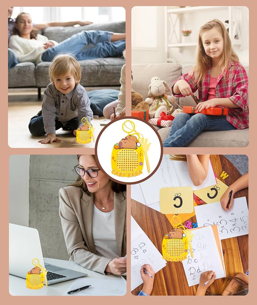 Magnetic Steel Pad Keychain, Kids Stress Relief Educational Toy, Portable Doodle Board