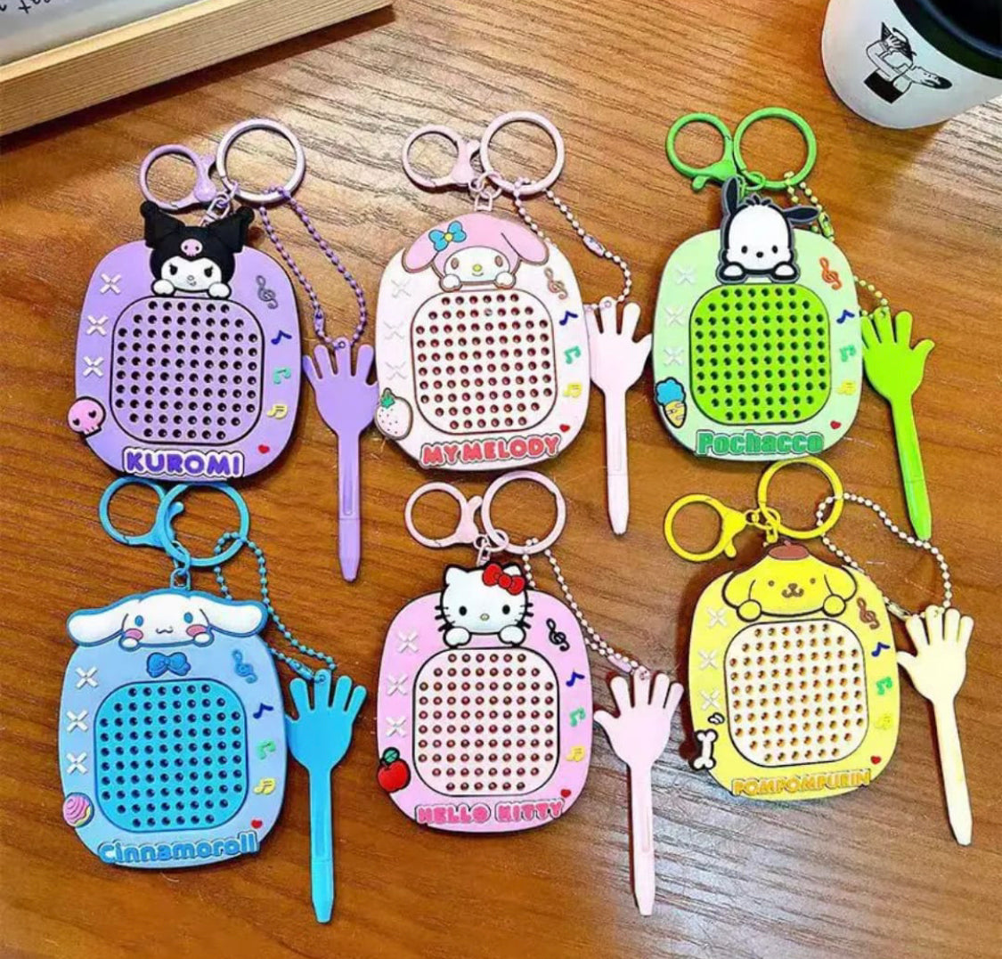 Magnetic Steel Pad Keychain, Kids Stress Relief Educational Toy, Portable Doodle Board