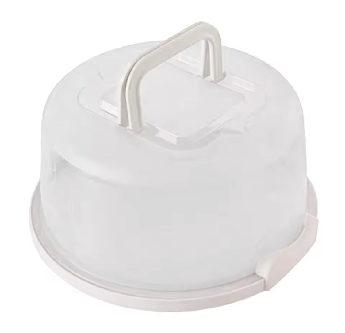Transparent Airtight Round Cake Storage Box, Portable Muffins Dessert Carrier Box, Cake Carrier With Secure Locking Buckles