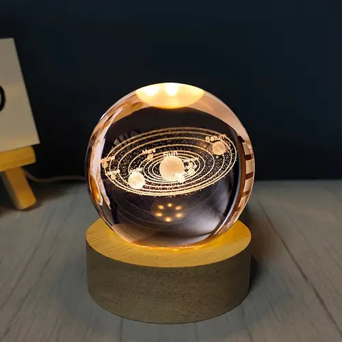 3D Crystal Moon Lamp Astronut Galaxy
