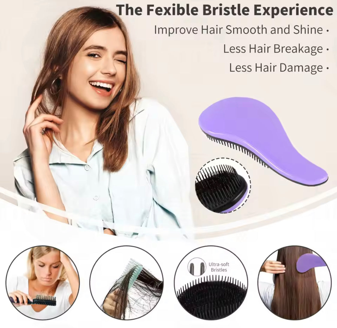 Portable Massage Air Cushion Comb, Magic Cushion Comb, Detangle Shower Massage Hairbrush Comb, Salon Hair Styling Tool