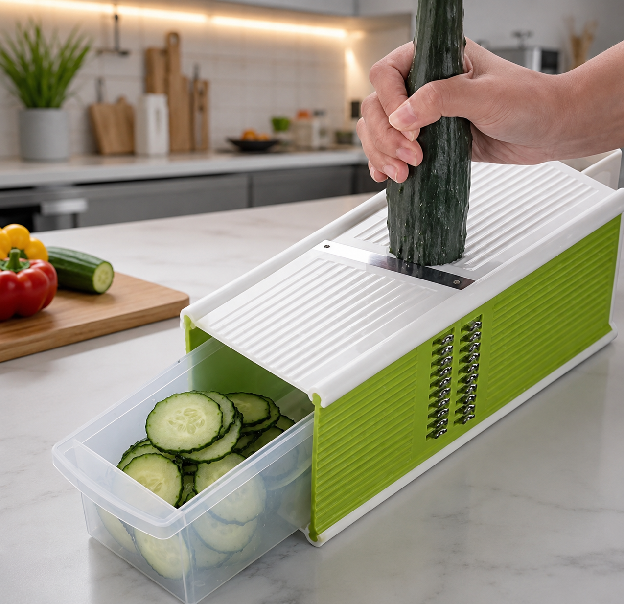 Multifunctional Vegetable Slicer, Stainless Steel Vegetable Slicer And Grator, Manual Vegetable Cutting Machine, Vegetable Slicer Box