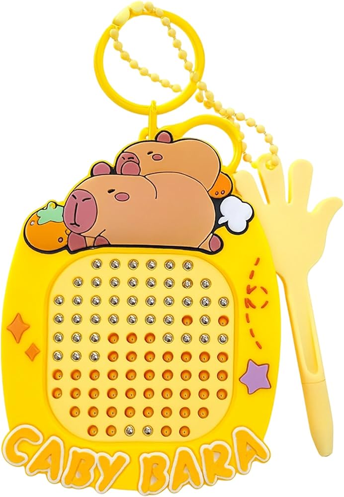 Magnetic Steel Pad Keychain, Kids Stress Relief Educational Toy, Portable Doodle Board