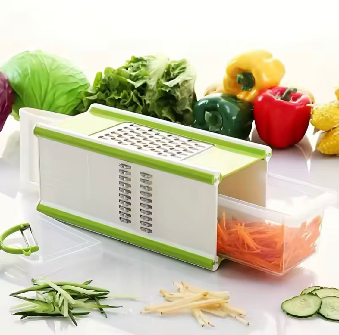Multifunctional Vegetable Slicer, Stainless Steel Vegetable Slicer And Grator, Manual Vegetable Cutting Machine, Vegetable Slicer Box