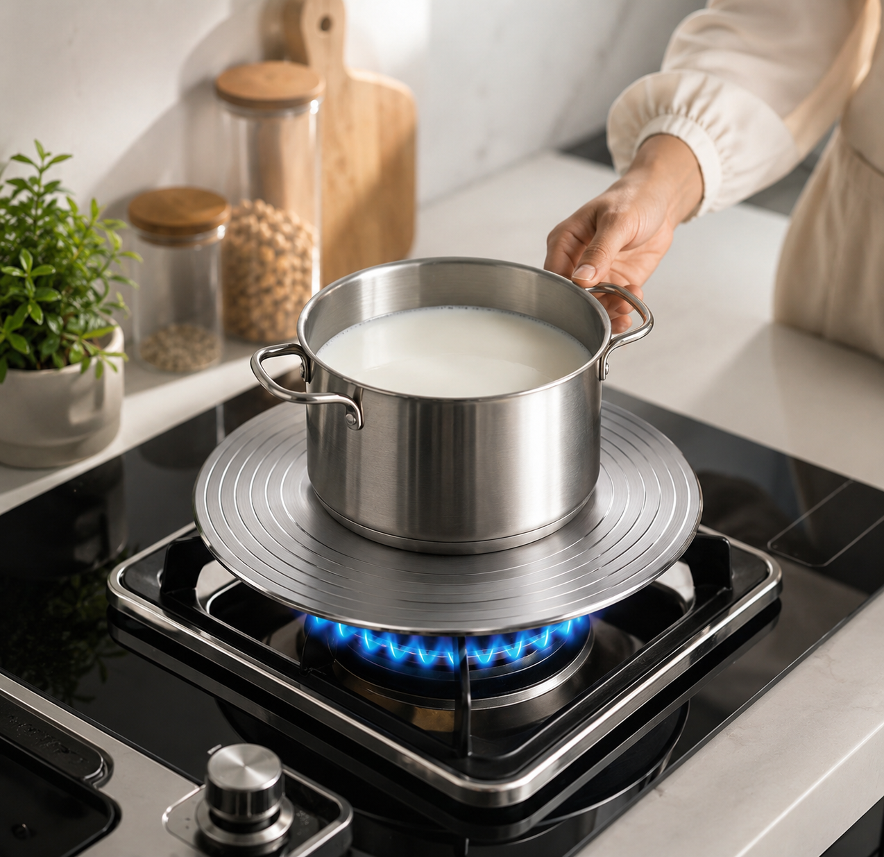 Stainless Steel Heat Diffuser Plate, Gas Stove Heat Cooking Disc, Energy Saving Heat Diffuser Plate