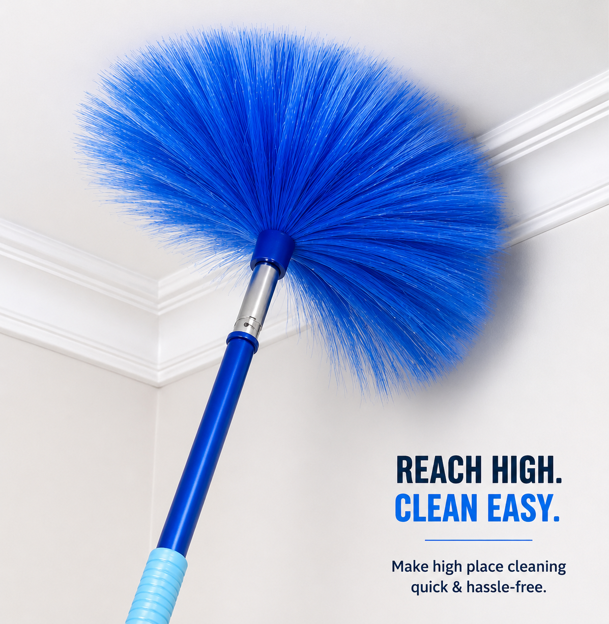 Premium Telescoping Ceiling Duster, Adjustable Ceiling And Fan Cleaning Brush, Extendable Microfiber Ceiling Duster, Soft Fiber Extendable Dust Brush