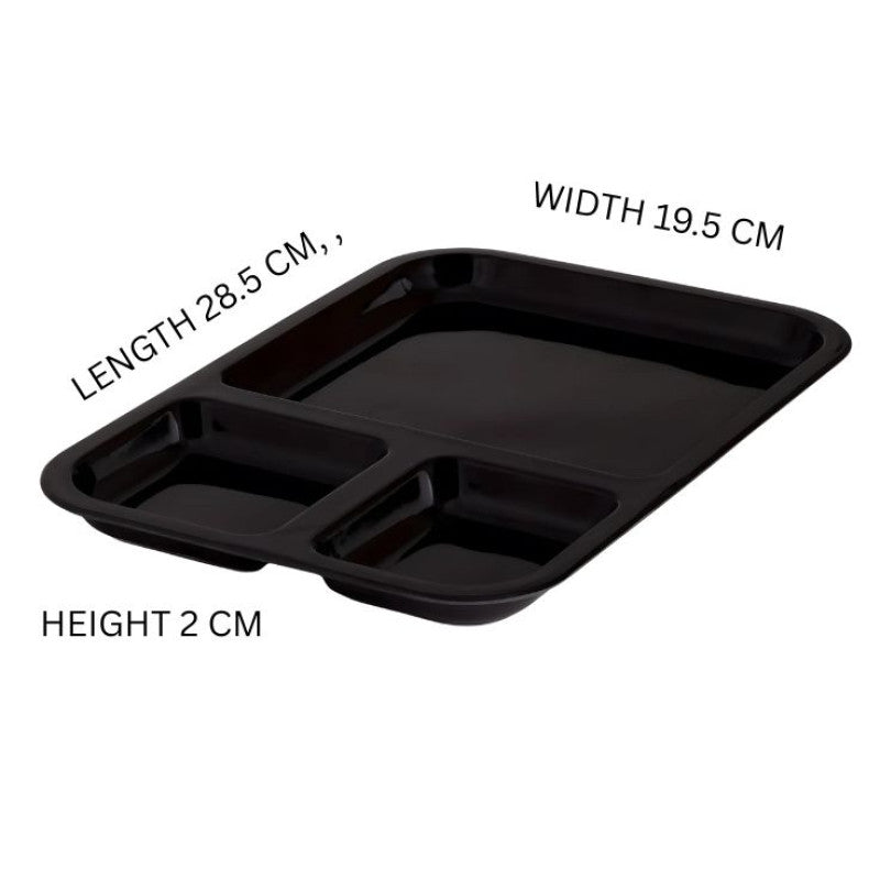 3 Compartment Food Serving Tray, Multipurpose Food Tray, Kitchen Serving Tray