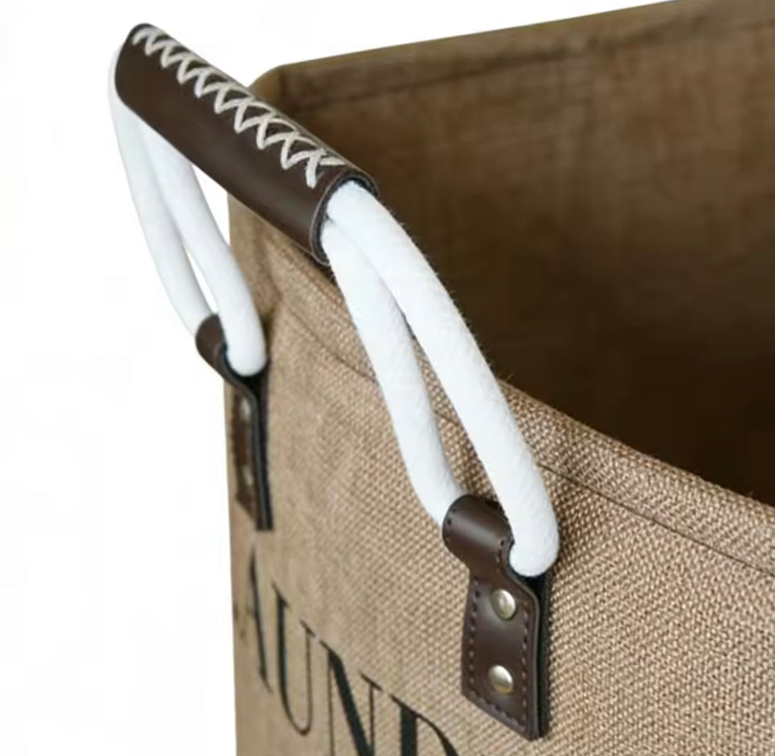 Nordic Style Handheld Laundry Basket, Printed Laundry Hamper With Handle, Portable Dirty Clothes Basket