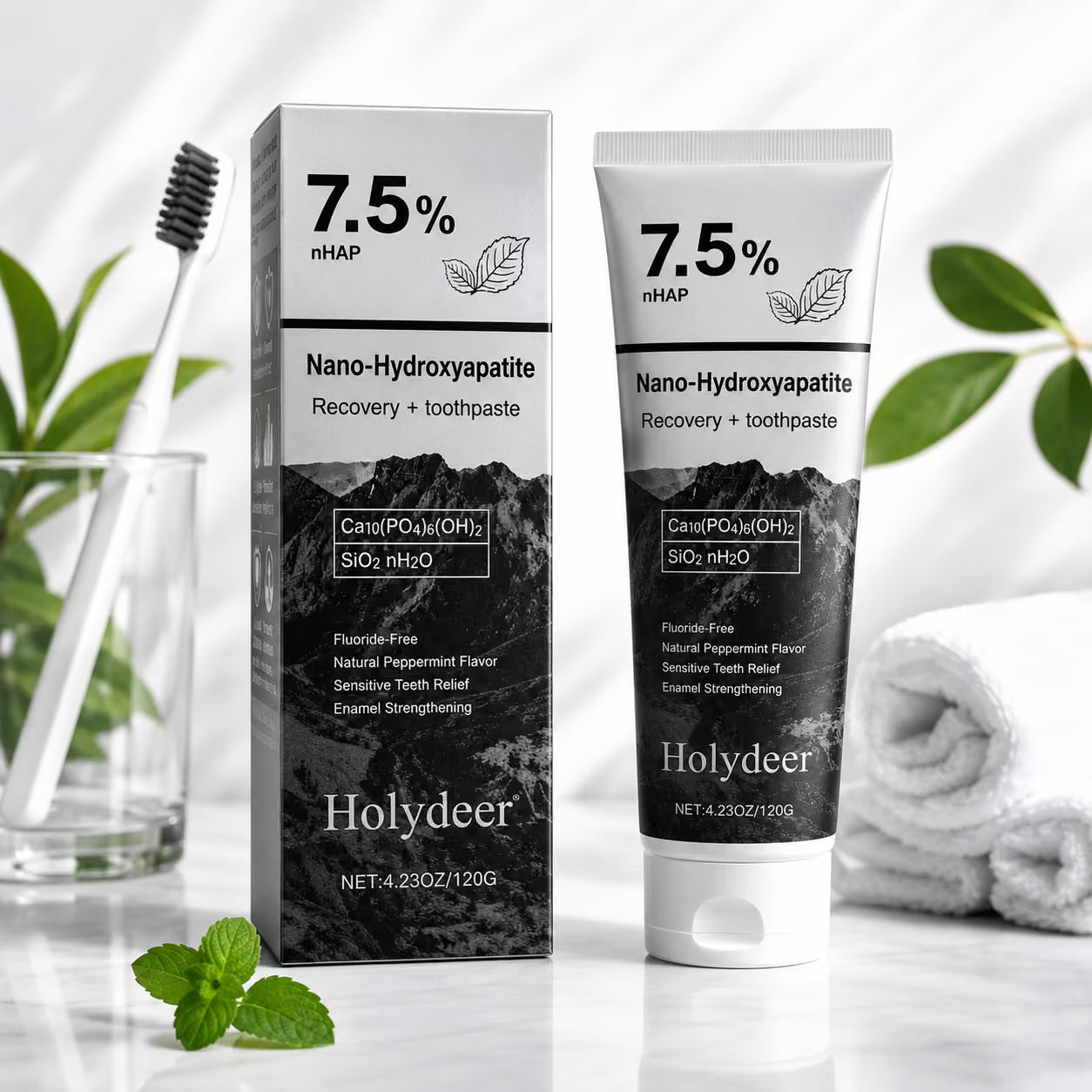 7.5% Nano-Hydroxyapatite Enamel Repair & Whitening Toothpaste