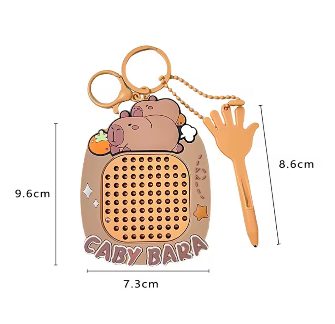 Magnetic Steel Pad Keychain, Kids Stress Relief Educational Toy, Portable Doodle Board