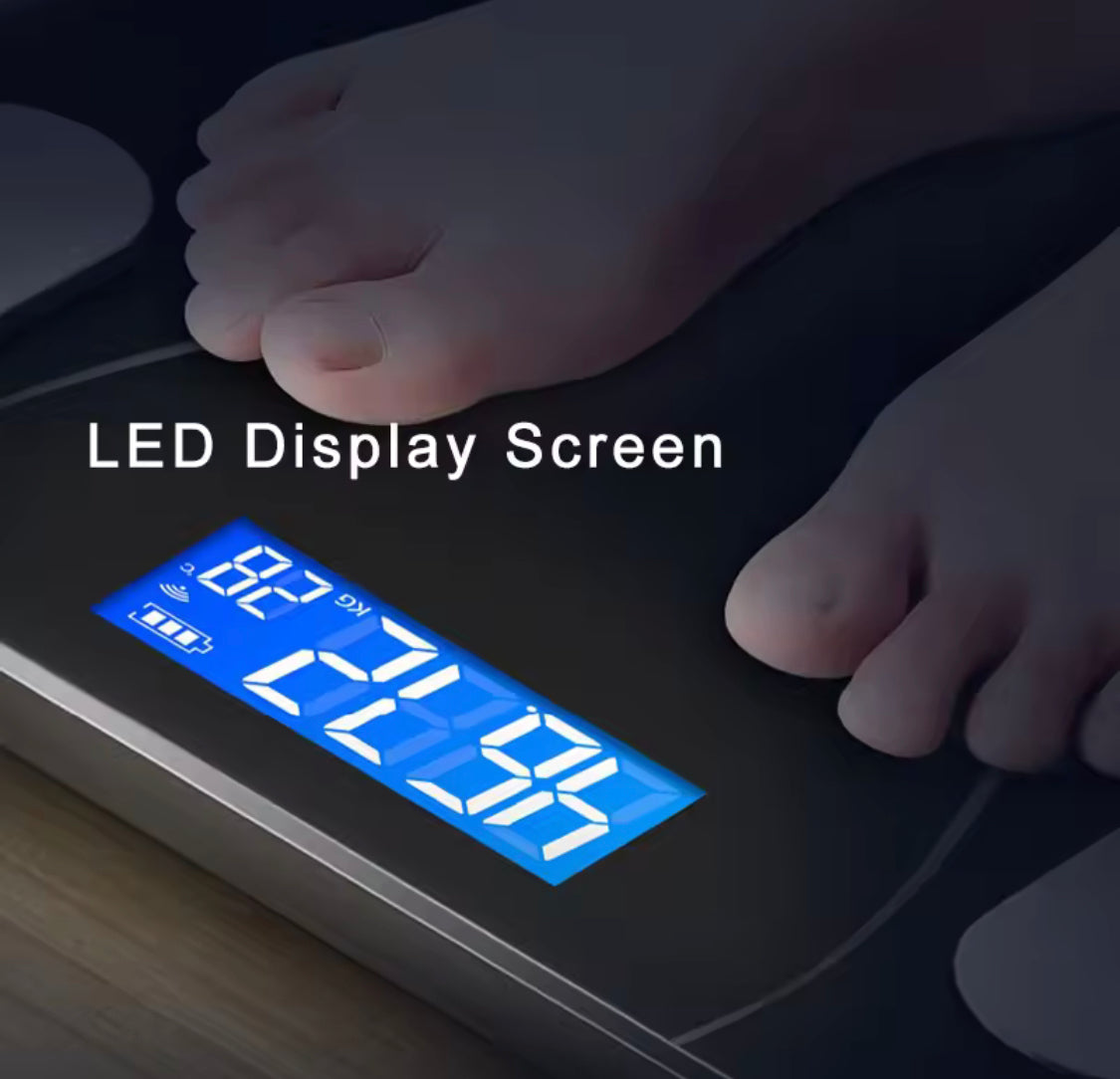 USB Charging Body Fat Scale With Bluetooth App, Smart Wireless Digital Weight Scale, Body Composition Analyzer Testing Scale