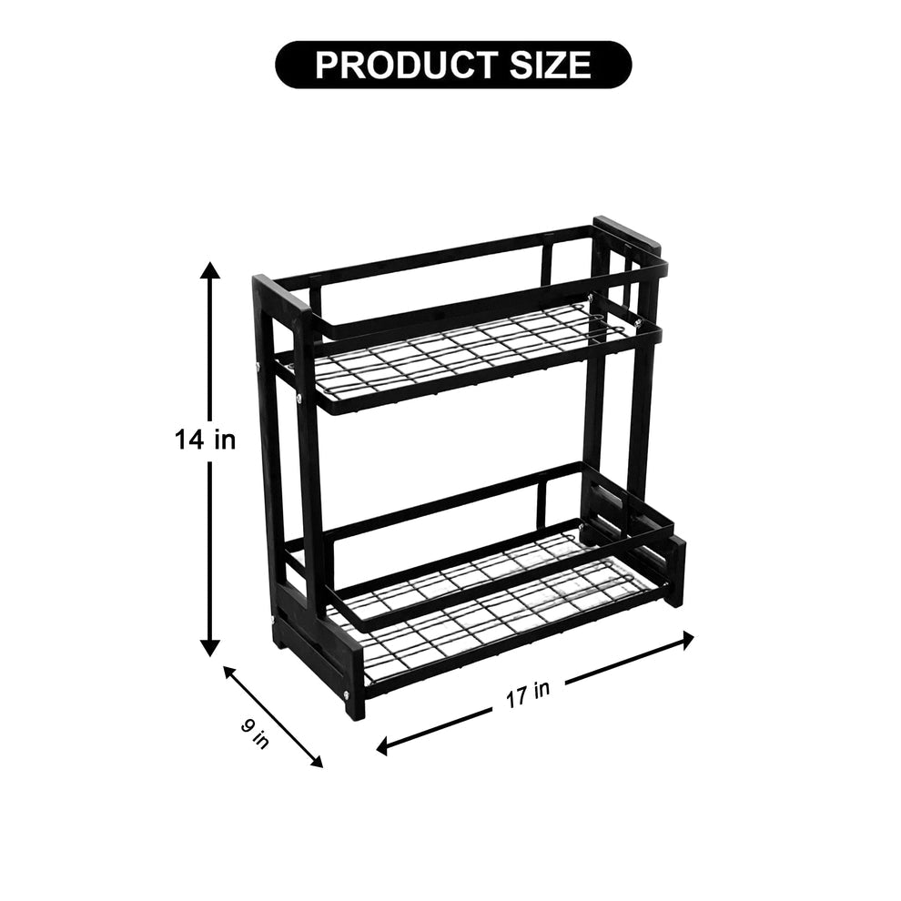 Multi Layer Countertop Storage Rack, 2 Tier Kitchen Storage Rack, Double Layer Kitchen Storage Rack