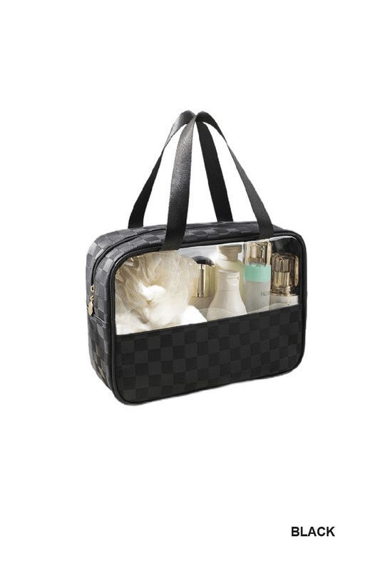 3 Pcs Transparent Cosmetic Bag, Transparent Oriented Makeup Bag, Carry Travel Zippered Pouch Bag, Waterproof Portable Travel Cosmetics Pouch