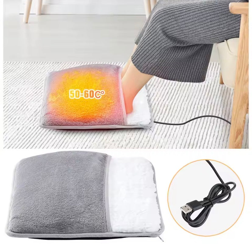 USB Powered Soft Plush Washable Foot Warmer, Household Foot Warmer, Washable Foot Heating Pad