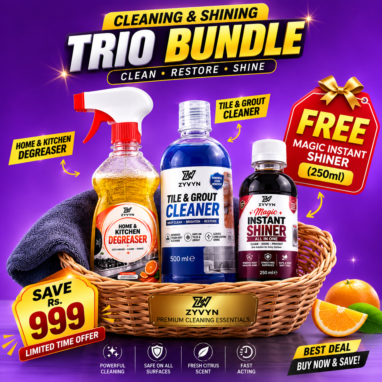 TRIO CLEANING BUNDLE – Limited Time Offer! 🎉