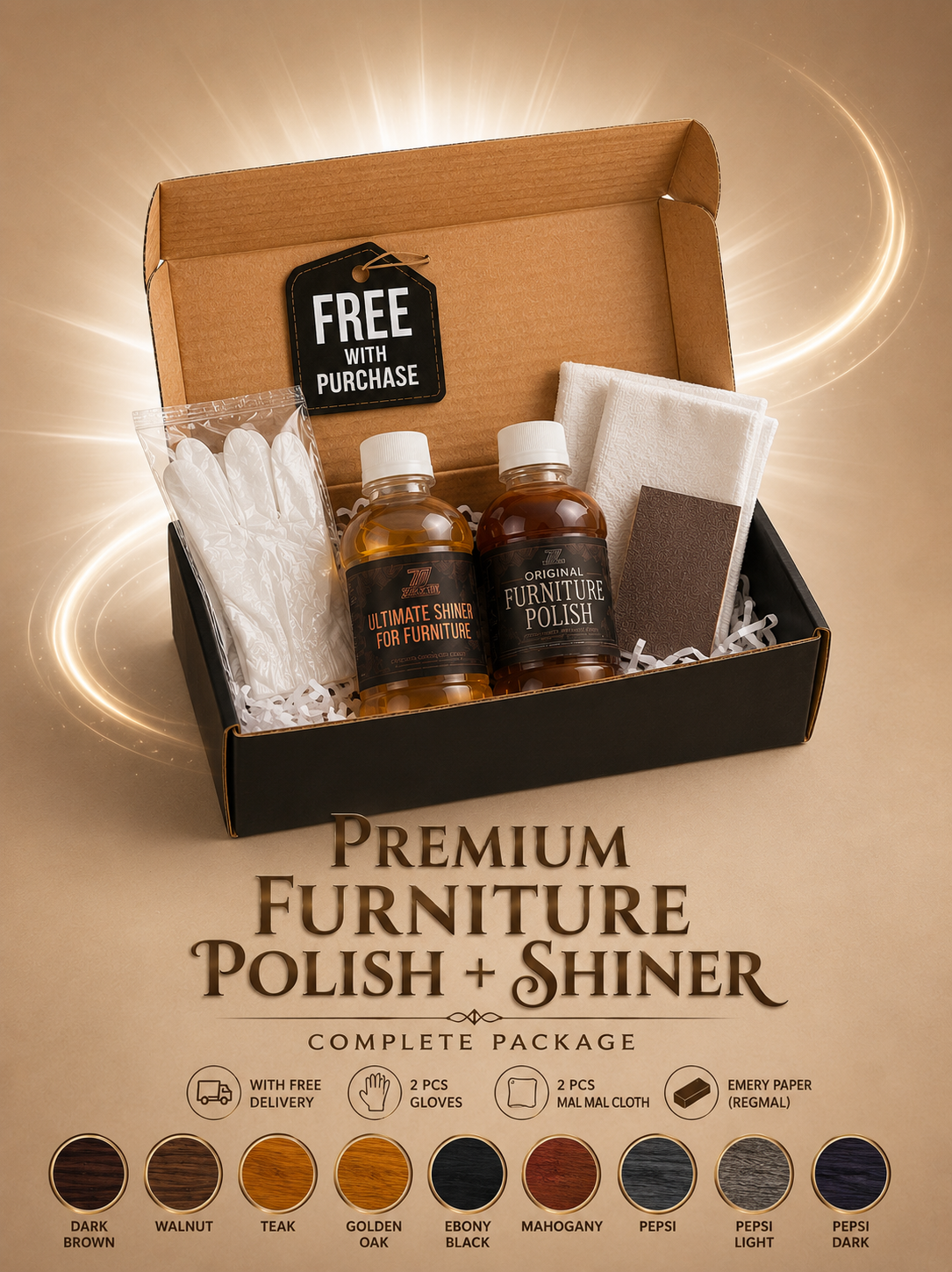 3-in-1 Premium Furniture Polish & Shiner Kit