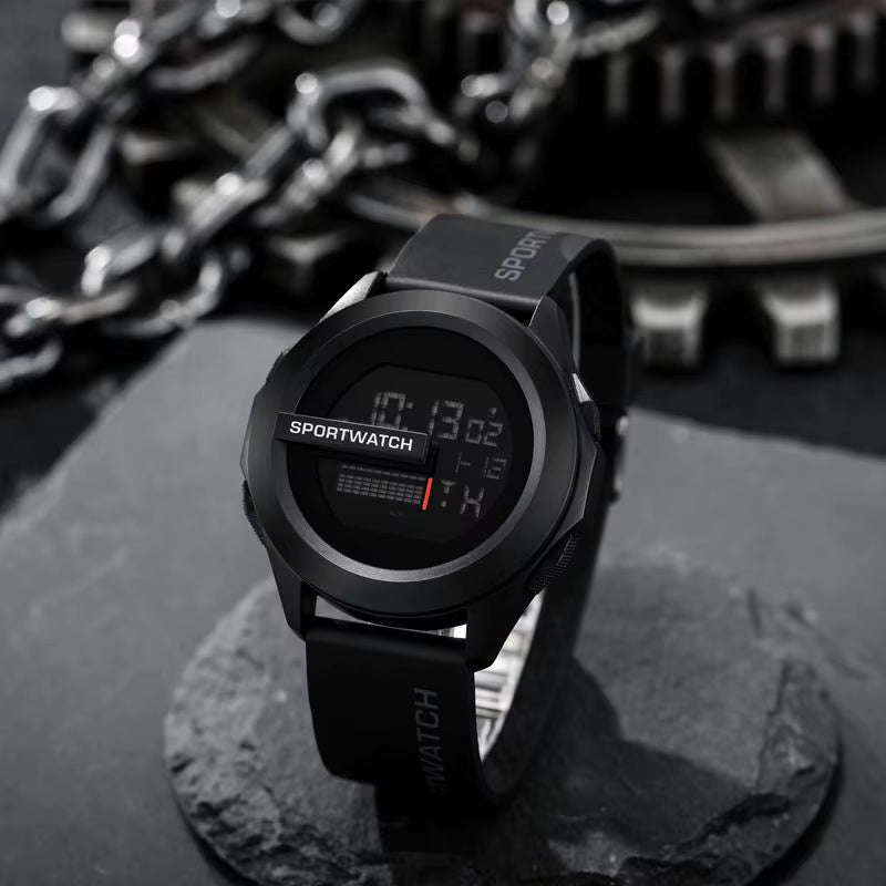 Multi Functional Electronic Watch Men's Large Dial Luminous Electronic Watch
