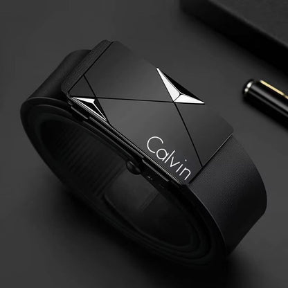 Stylish Men's PU Leather Belt - Fashion Belts for Daily Life, Leisure, Party, Festival, Work, and Business Automatic Buckle
