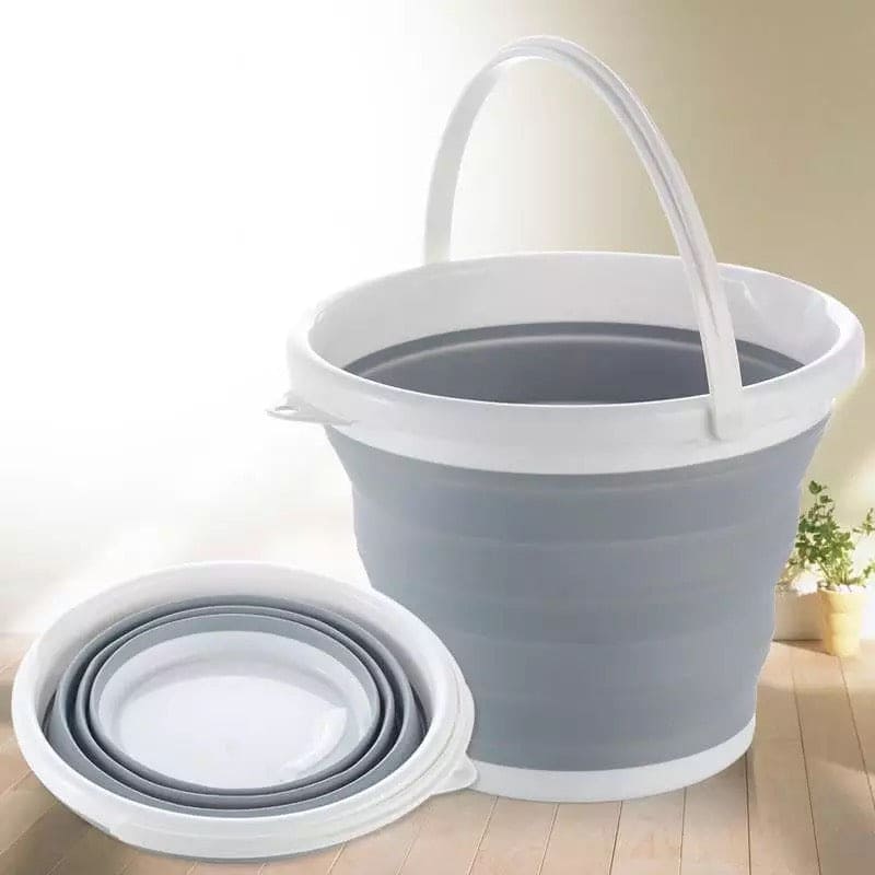 10L Collapsible Cleaning Bucket, Portable Folding Bucket, Silicon Car Washing Bucket, Outdoor Fishing Travel Camp Bucket, Foldable Basin Camping Bucket, Travel Portable Pail, Household Multifunctional Bucket