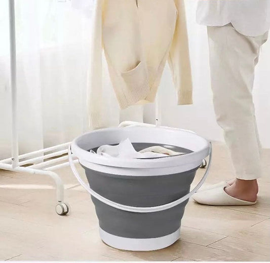 10L Collapsible Cleaning Bucket, Portable Folding Bucket, Silicon Car Washing Bucket, Outdoor Fishing Travel Camp Bucket, Foldable Basin Camping Bucket, Travel Portable Pail, Household Multifunctional Bucket