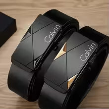 Stylish Men's PU Leather Belt - Fashion Belts for Daily Life, Leisure, Party, Festival, Work, and Business Automatic Buckle